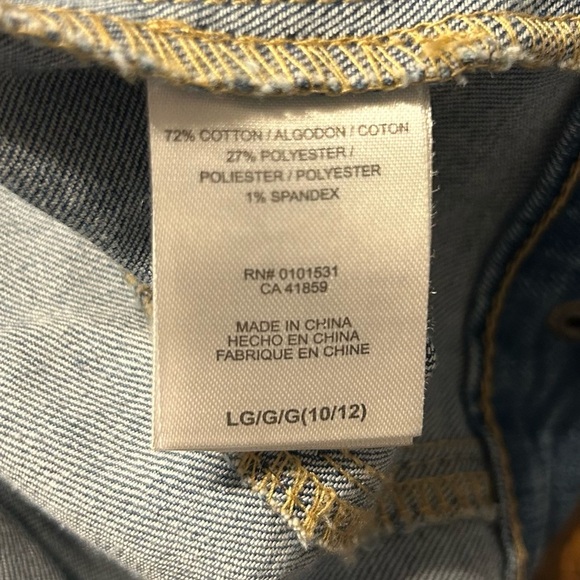 Disney Encanto Girls Denim Jean Jacket, Size L (10/12), Floral Butterflies Print - Picture 7 of 8